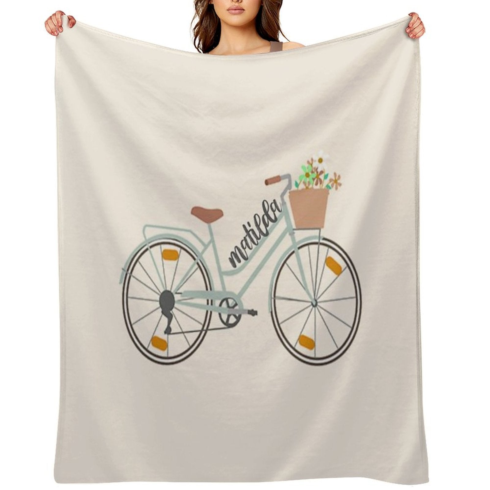 Matilda Bicycle Harry Styles Wrinkle-free Throw Blanket