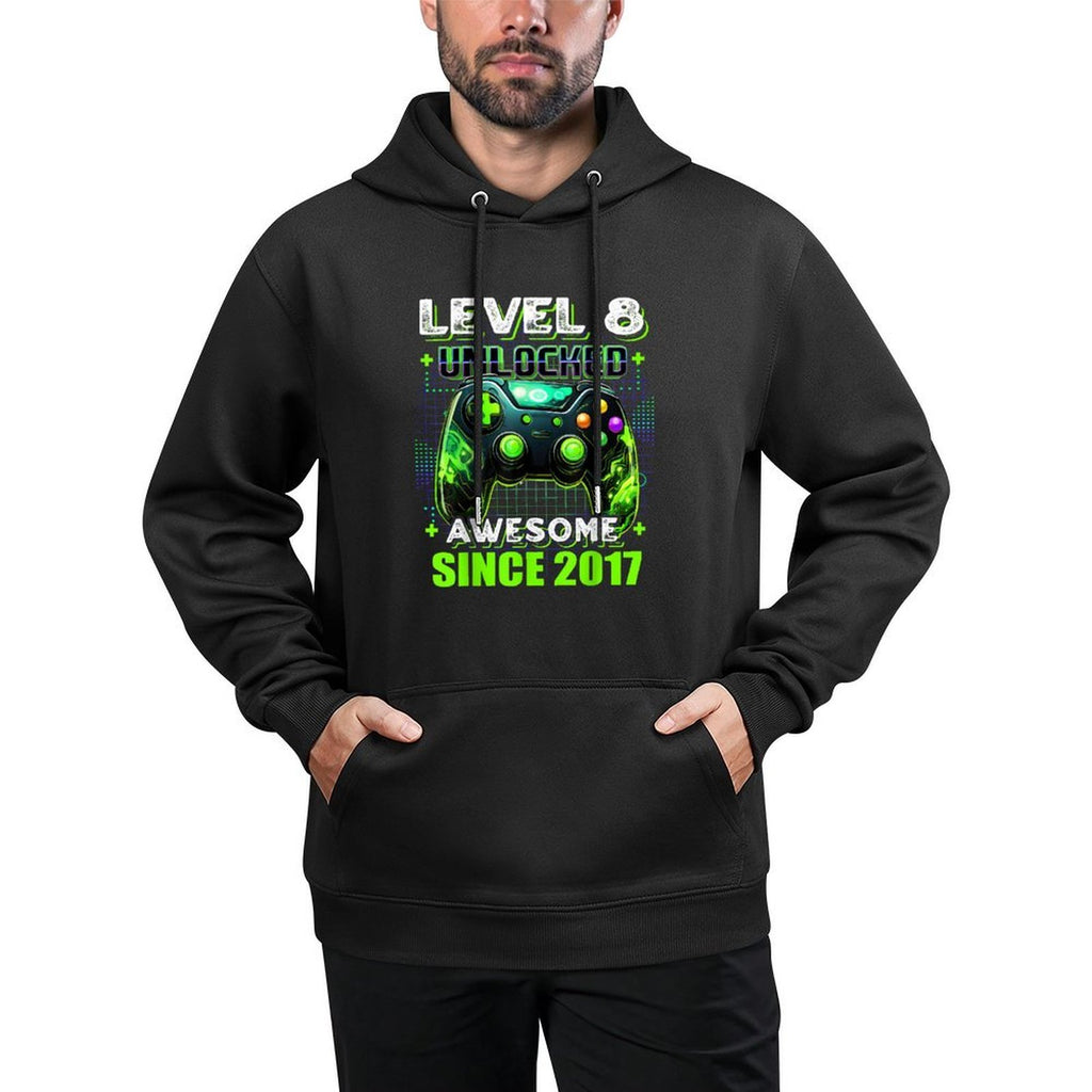 8th Birthday Boy Level 8 Gamer 8 Year Video Game Party Easy Care Hoodie