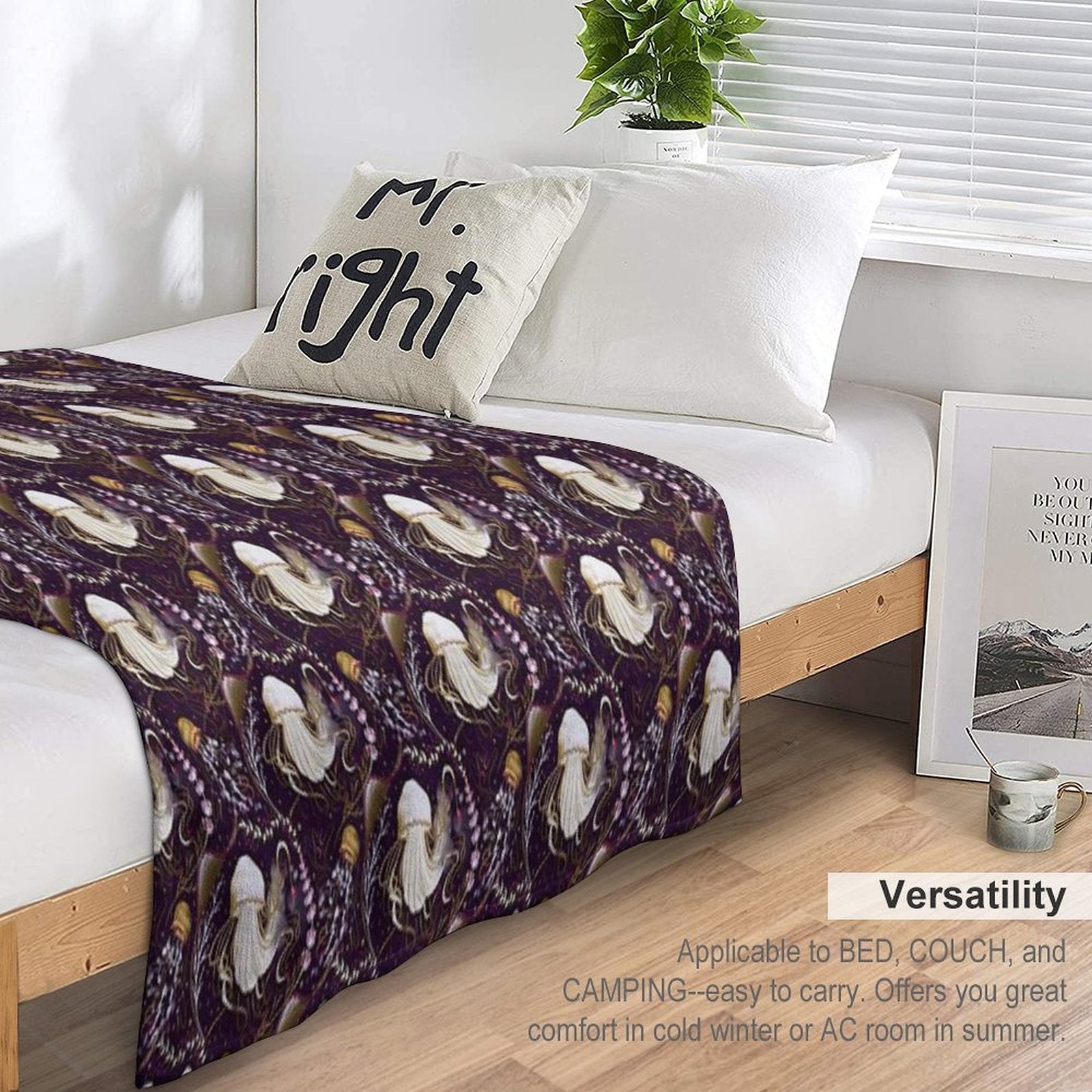 Jellyfish Plush Throw Blanket