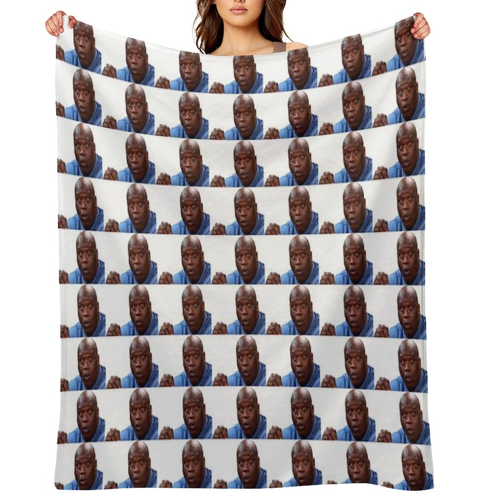 Surprised Shaq Hd Multi-functional Throw Blanket