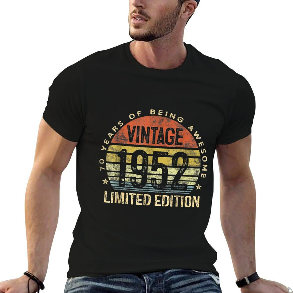 70 Year Old Gifts Retro 1952 Limited Edition 70th Birthday  Relaxed-fit T-Shirt