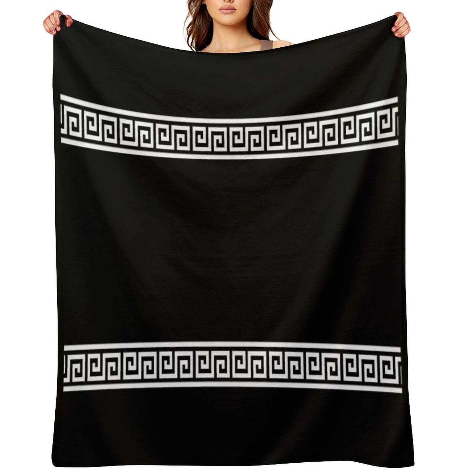 Greek Geometric Pattern Wrinkle-free Throw Blanket