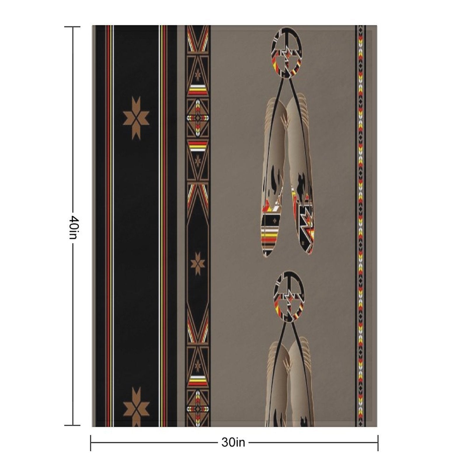 Lakota Design Travel-friendly Throw Blanket
