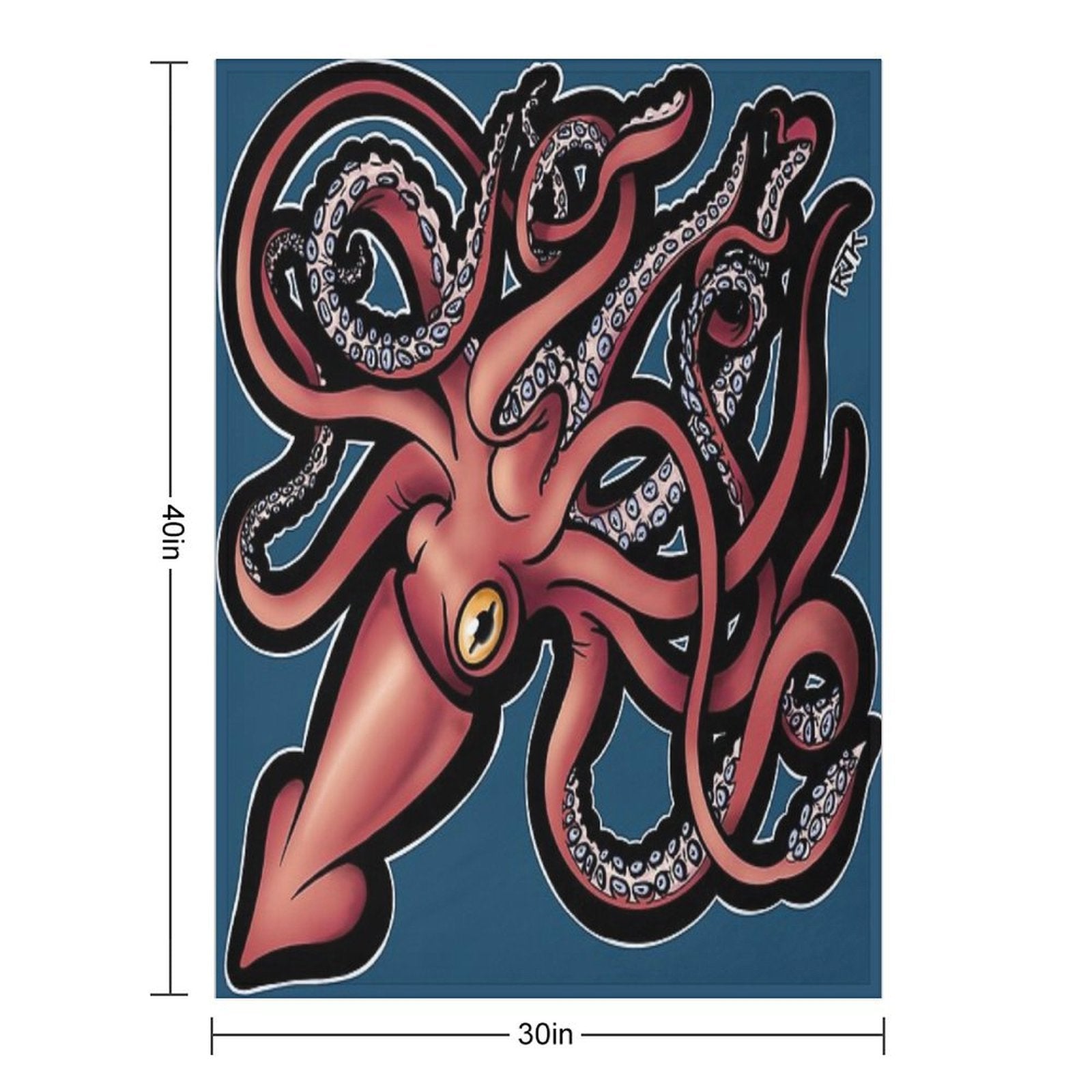 Red Giant Squid Architeuthis Gift-ready Throw Blanket