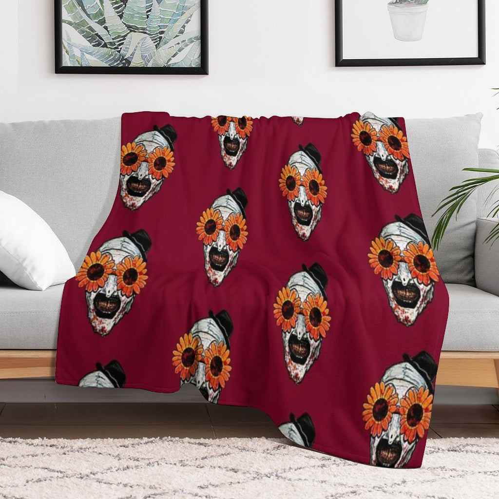 Art The Clown Terrifier 2 Sunflower Sunglasses Multi-functional Throw Blanket