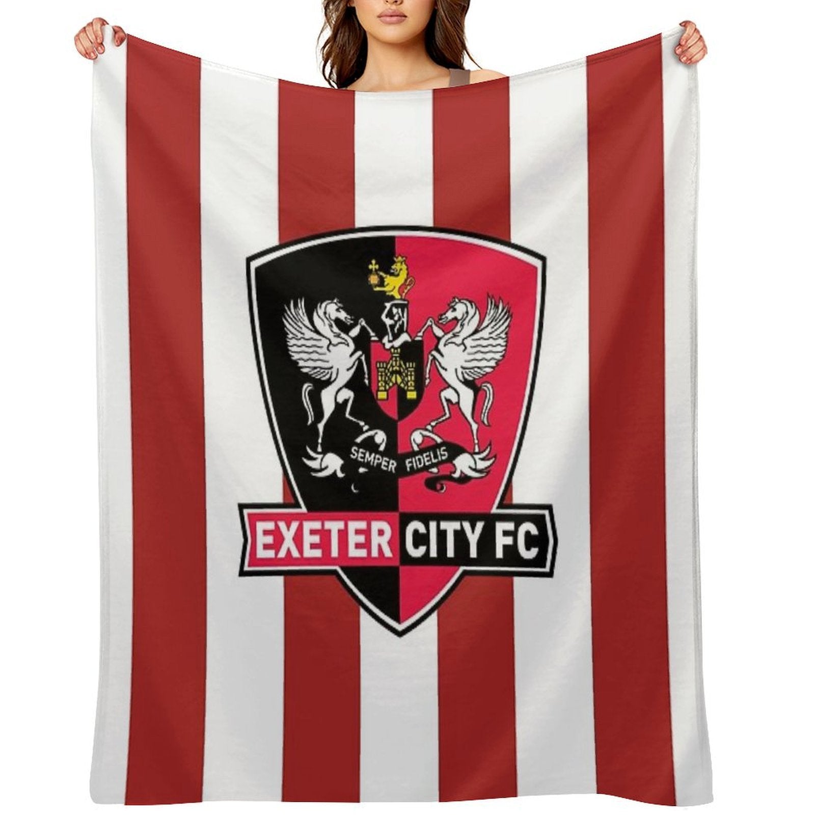 Exeter City FC Machine-washable Throw Blanket