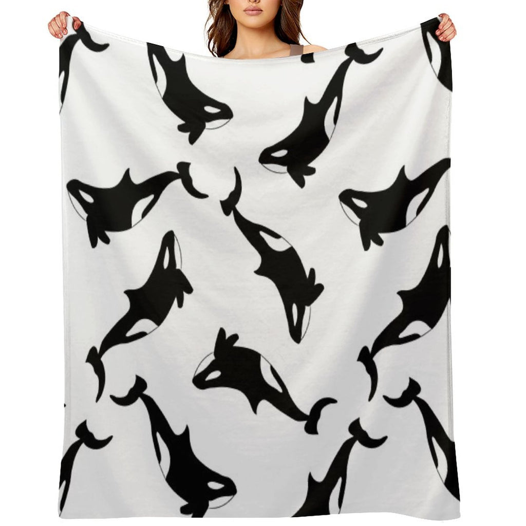 Orca Killer Whale Eco-conscious Throw Blanket
