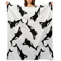 Orca Killer Whale Eco-conscious Throw Blanket