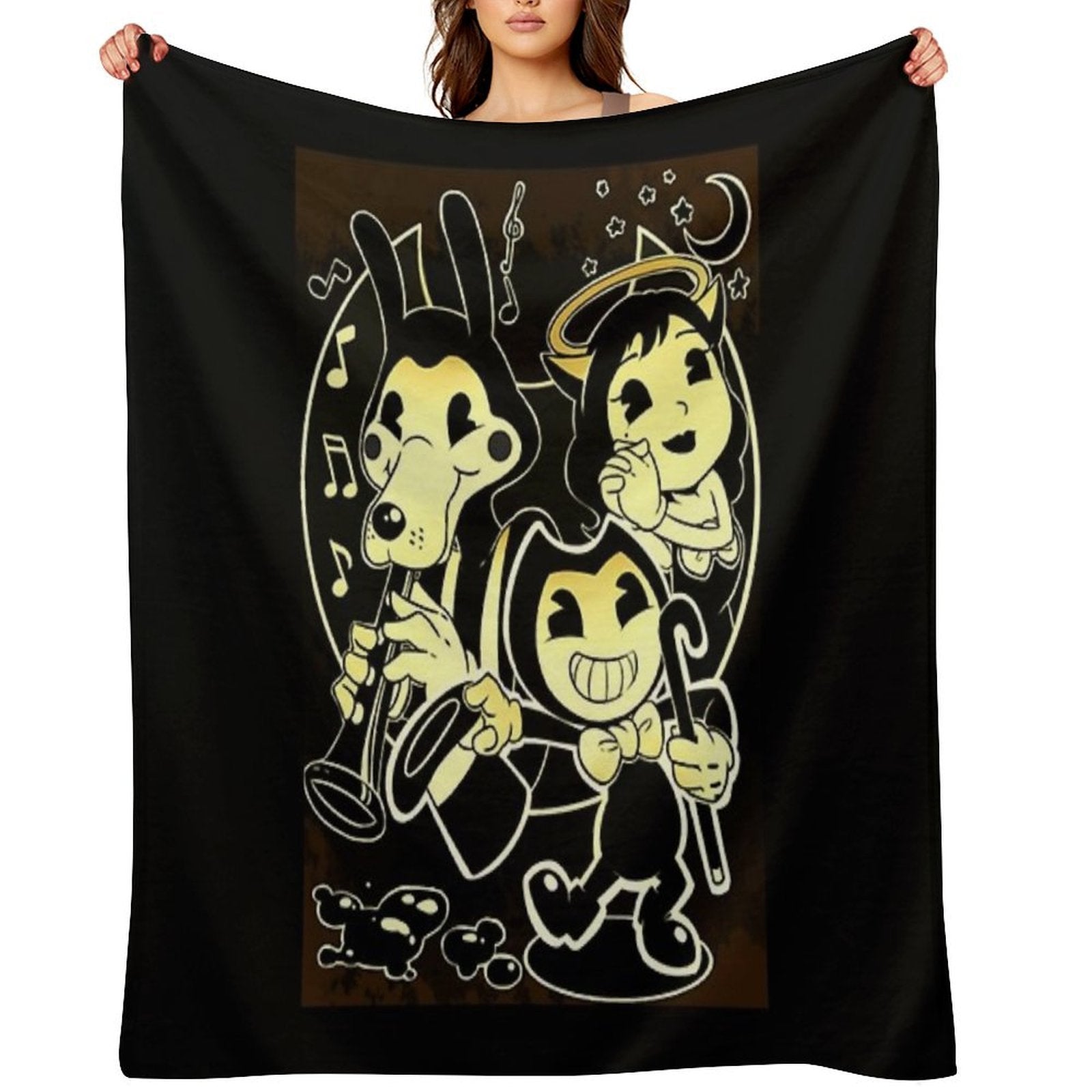 Bendy Boris And Alice Versatility Throw Blanket