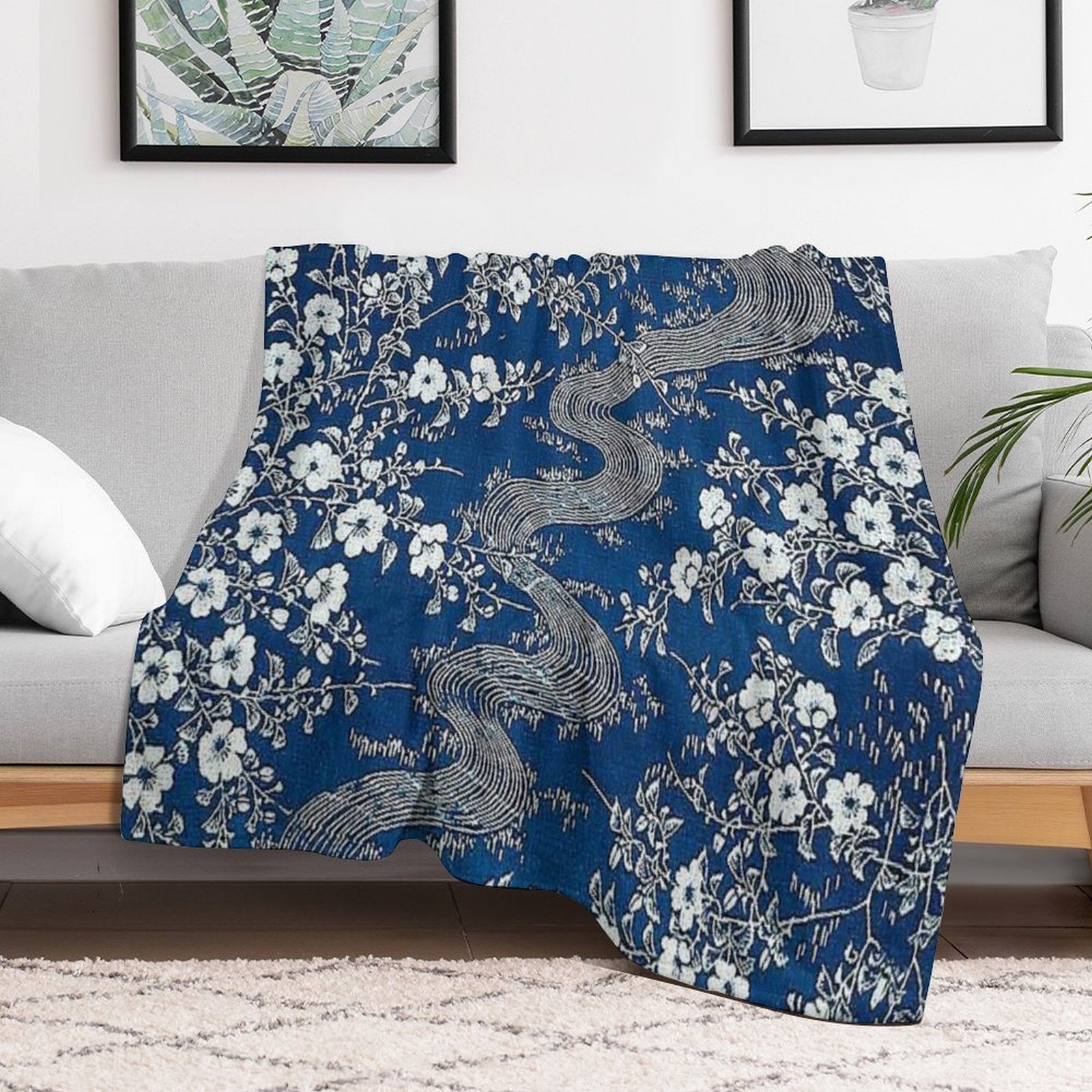 Vintage Textile, Japanese, Late Edo Period Multi-functional Throw Blanket