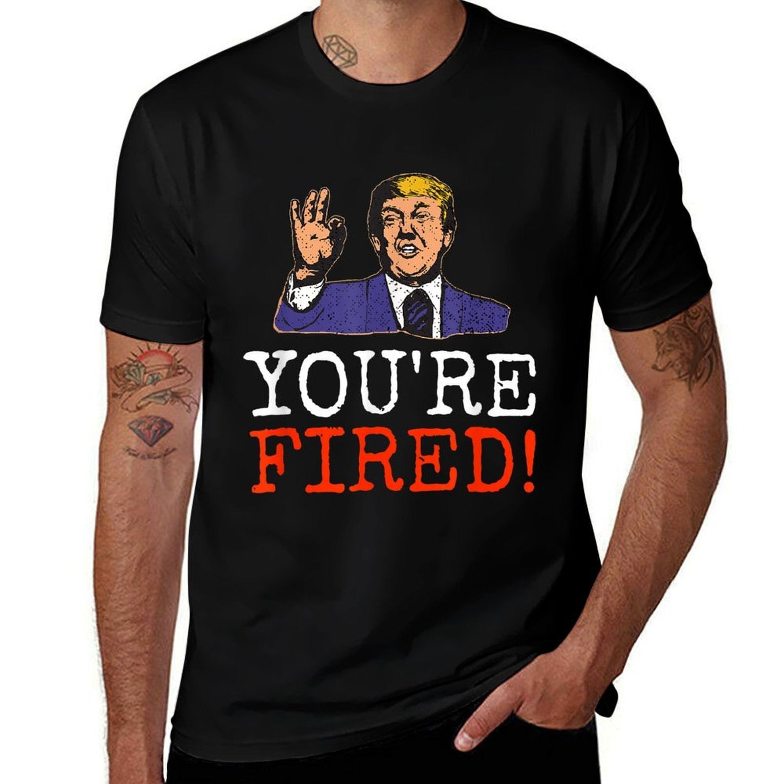 Trump You're Fired! Funny Graphic  Oversized Silhouette T-Shirt