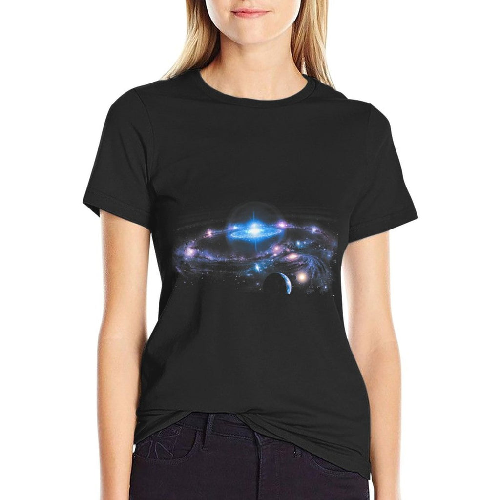Universe Galaxy Sky Black Hole Physics Science Space Teacher  Wrinkle-resistant T-Shirt