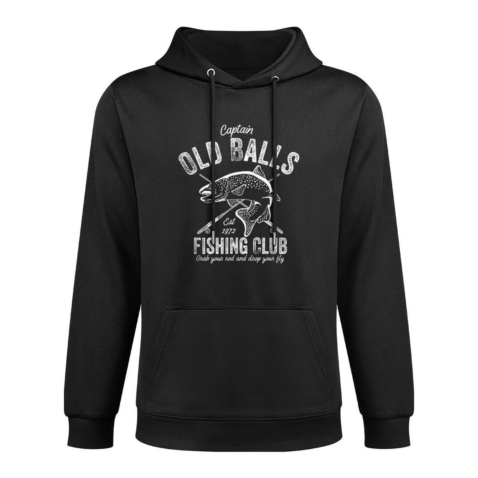 Funny Fishing Birthday Old Balls for Men's 50th Birthday Durable Construction Hoodie