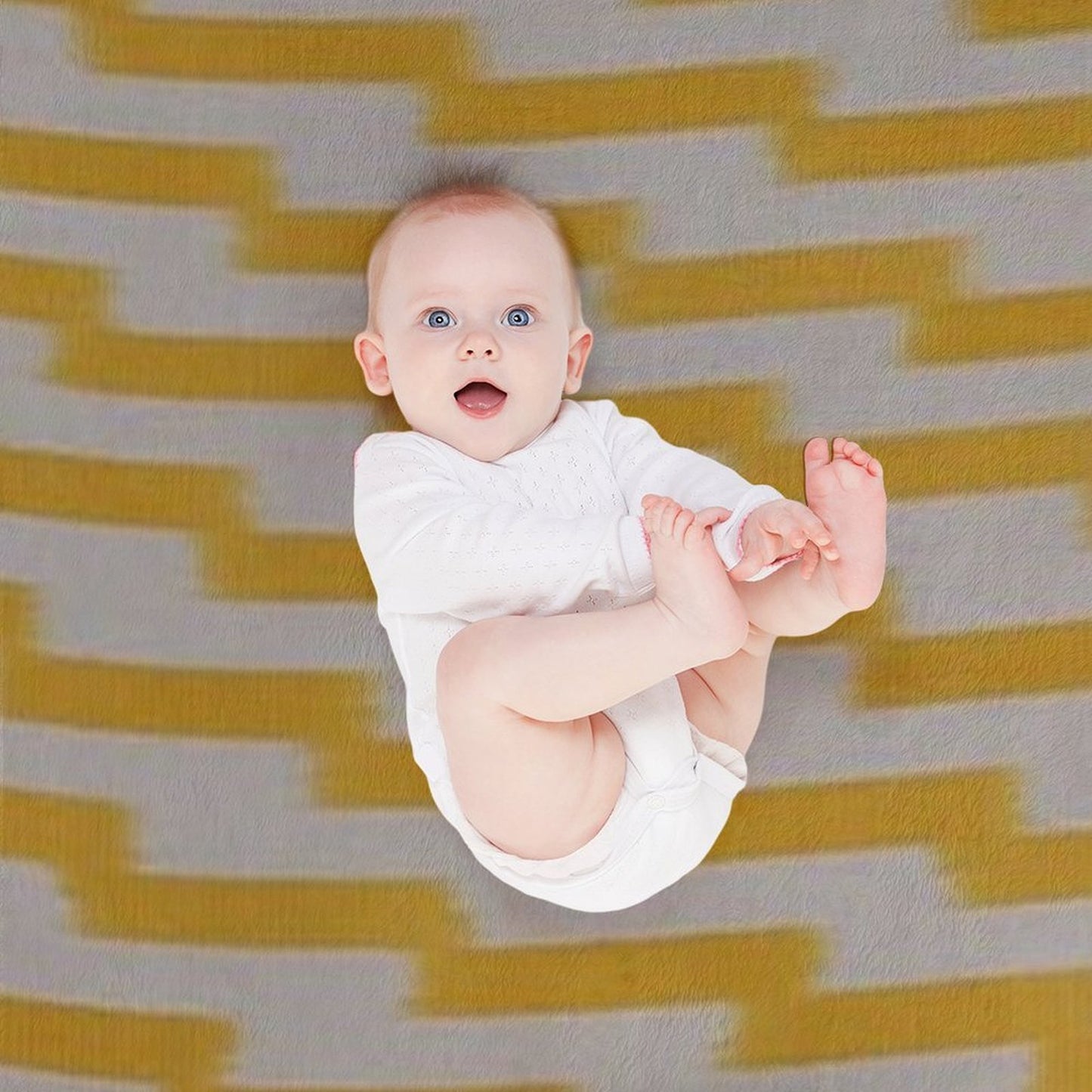 Yellow Ikat Design Travel-friendly Throw Blanket