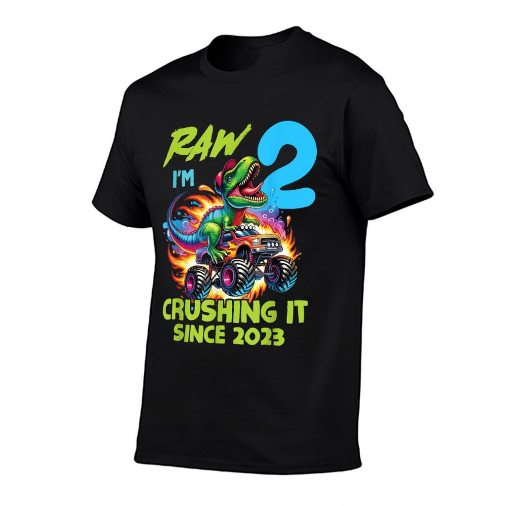Raw Rex 2nd Birthday Party 2 Year Old Crushing Since 2023  Soft T-Shirt