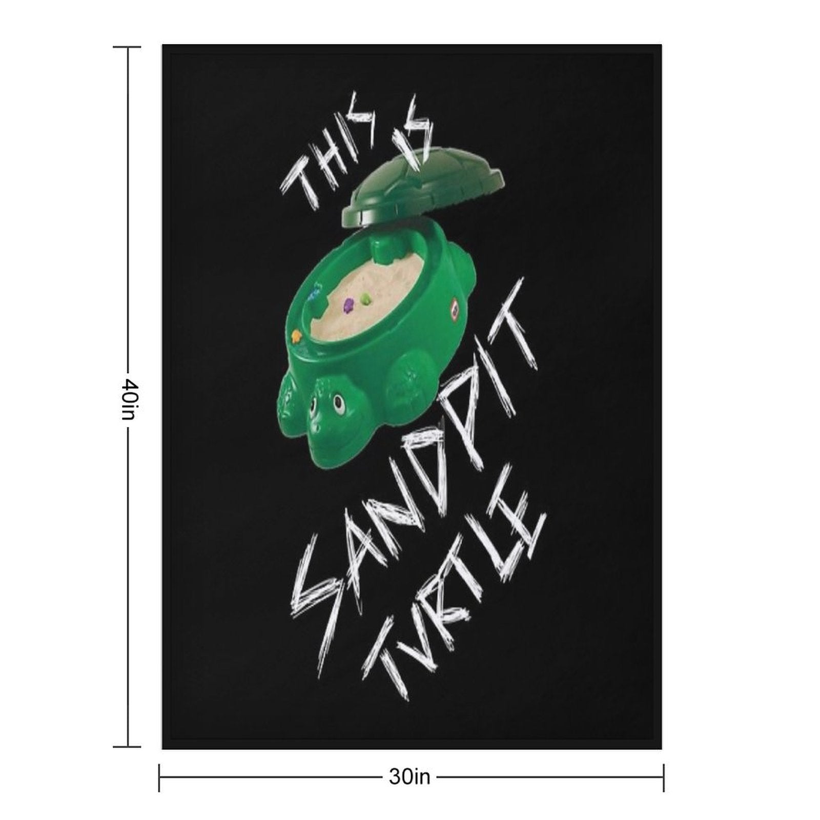 This Is Sandpit Turtle Bmth Meme White on Black Classic Easy Care Throw Blanket