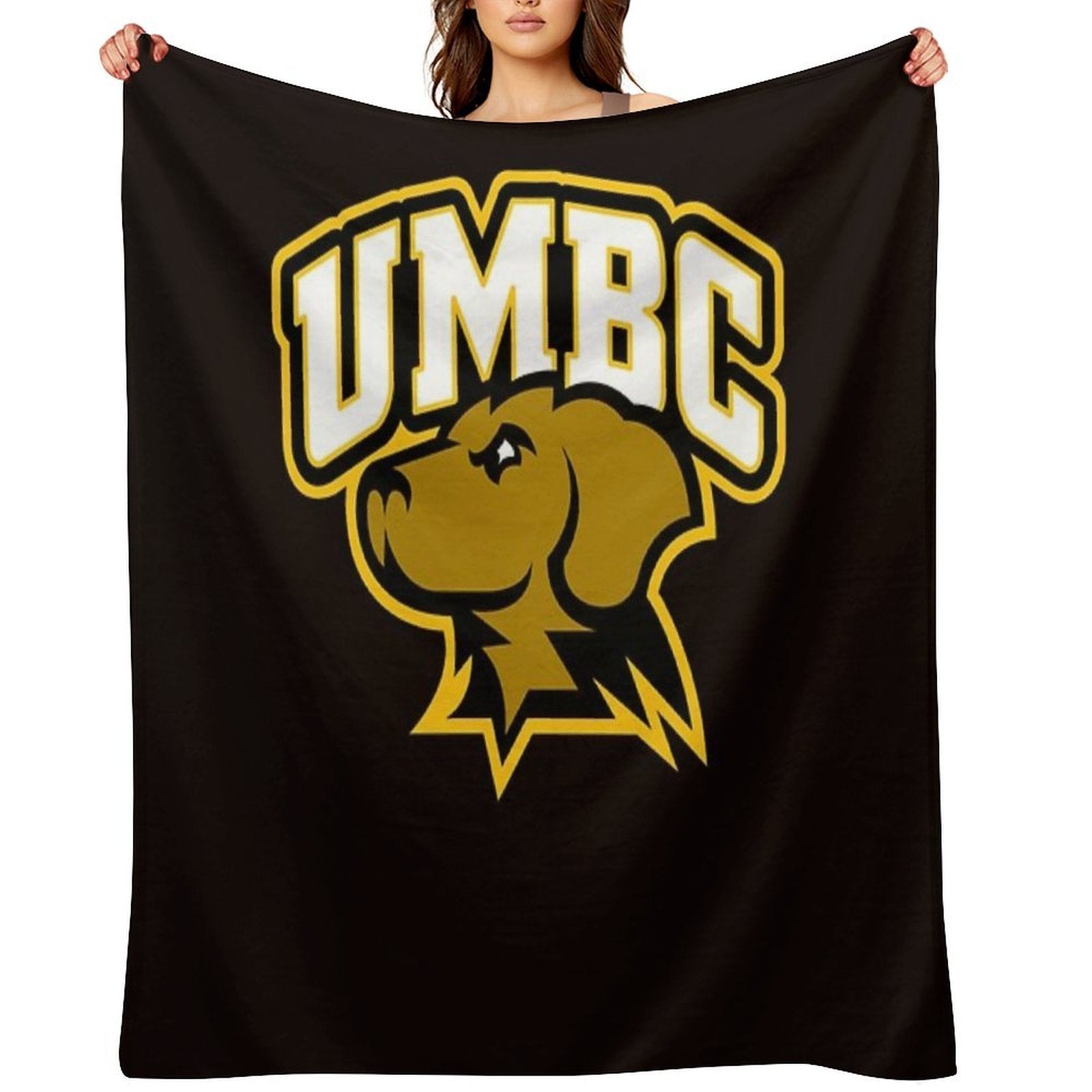 The UMBC Logo Versatility Throw Blanket