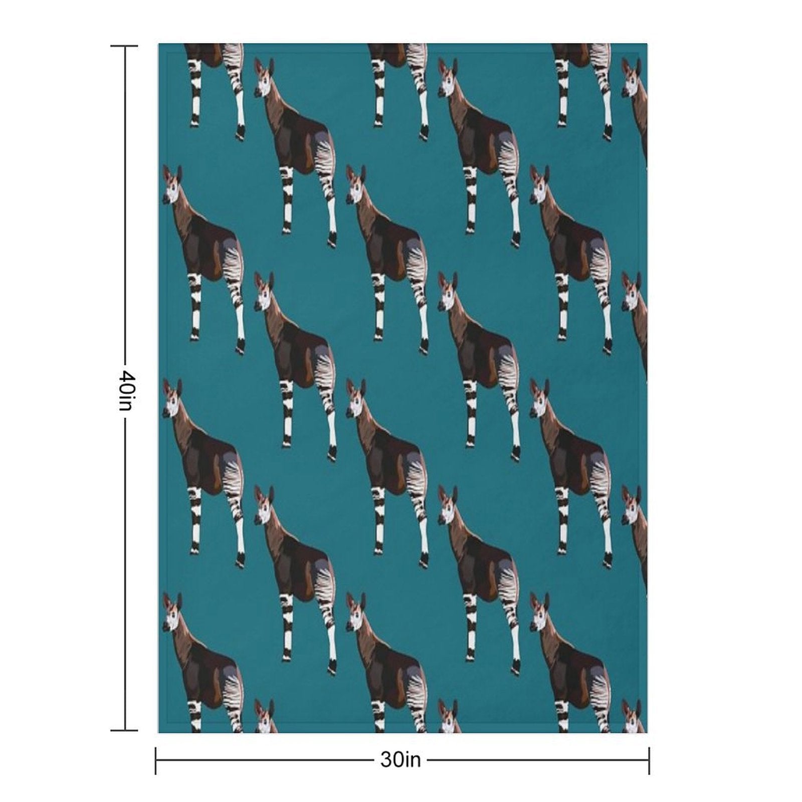 O Is for Okapi Wrinkle-free Throw Blanket