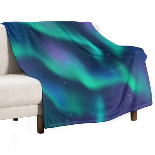 Aurora Borealis Northern Lights Machine-washable Throw Blanket
