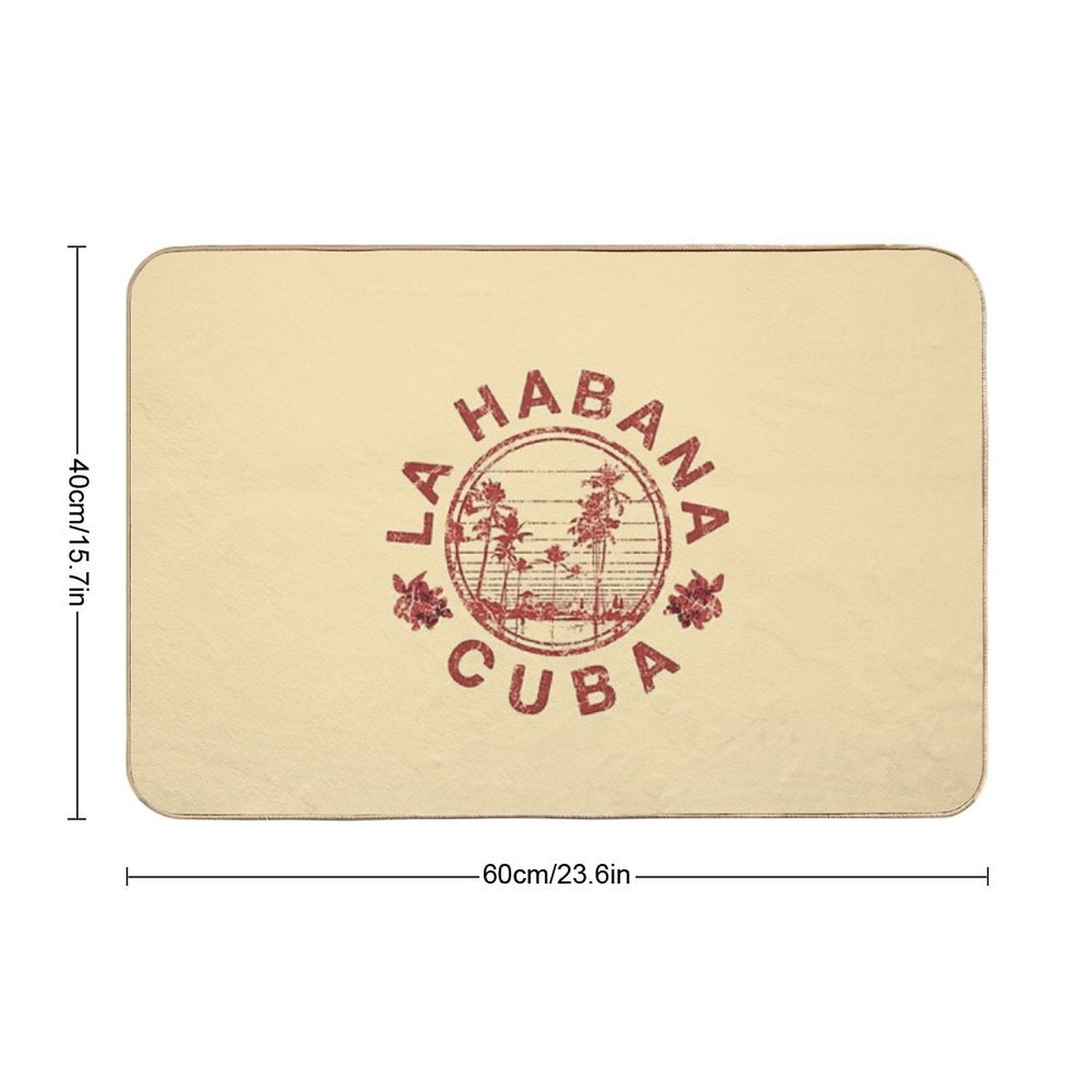 Havana Cuba La Habana Vintage Sunset Retro Cuban  Versatile Bath Mat