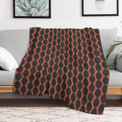 Atomic Blooms - Clay And Charcoal Durable Throw Blanket