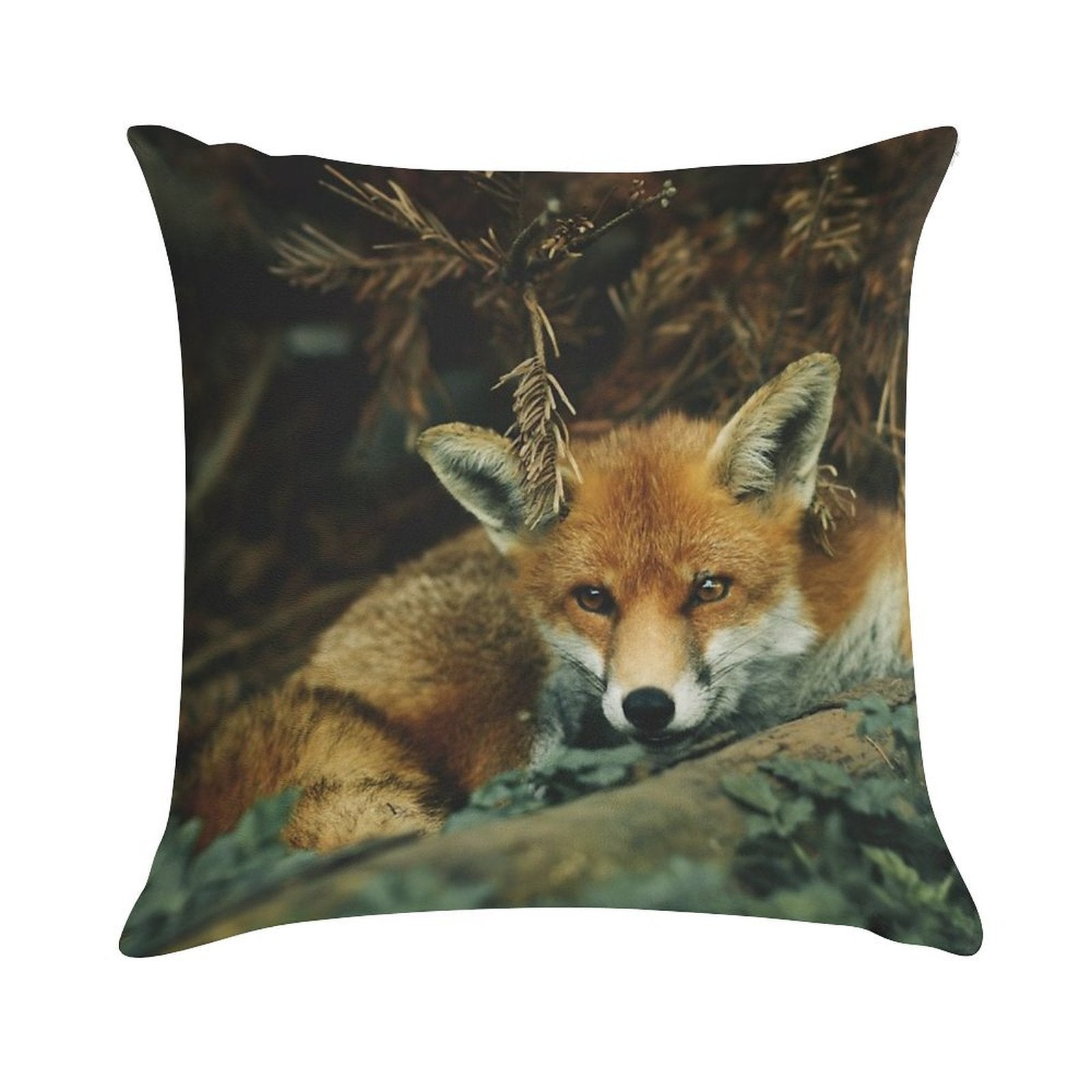 Red Fox in The Forest Soft Style Accent Throw Pillow