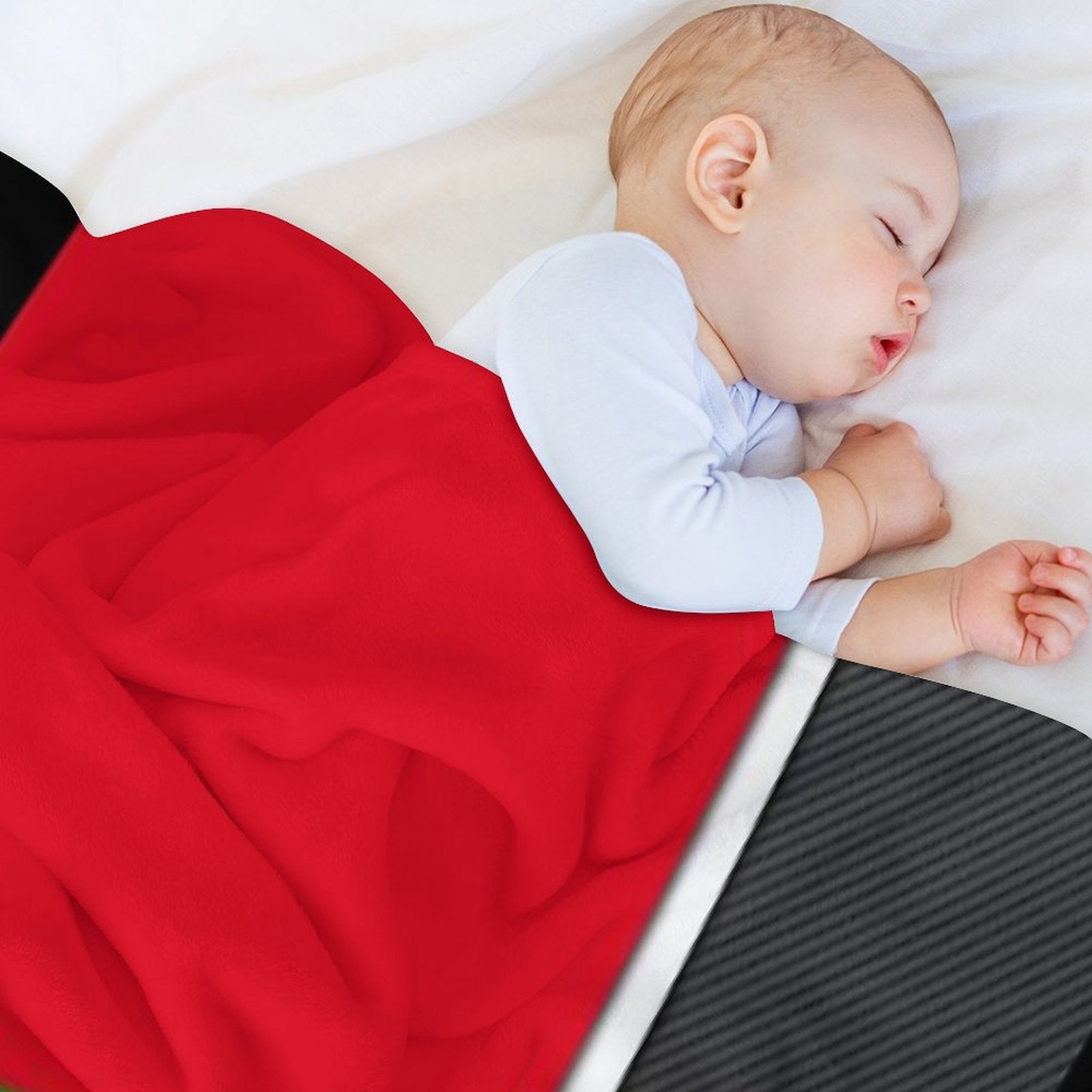 Best Logo SF Black And Red Plush Throw Blanket