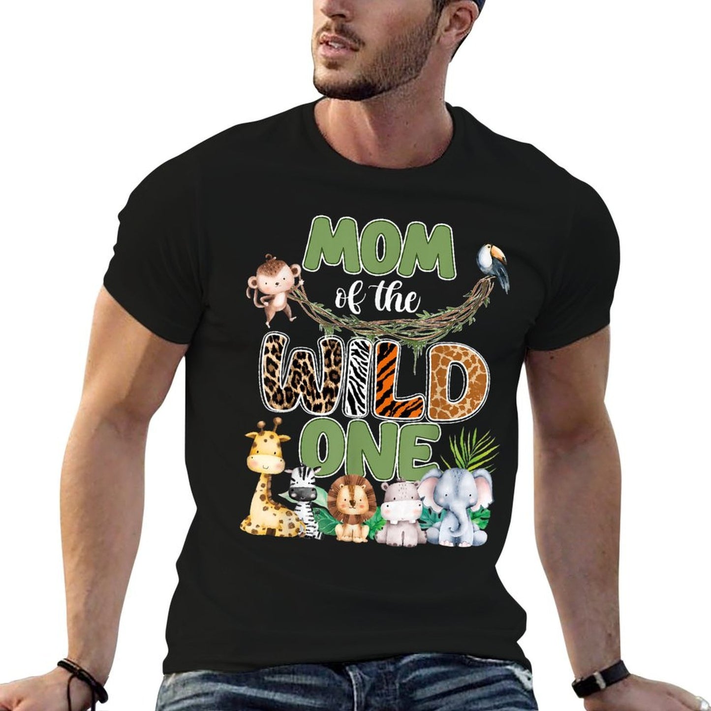Mom Of The Wild One 1st Birthday Safari Family Matching  Affordable Price T-Shirt