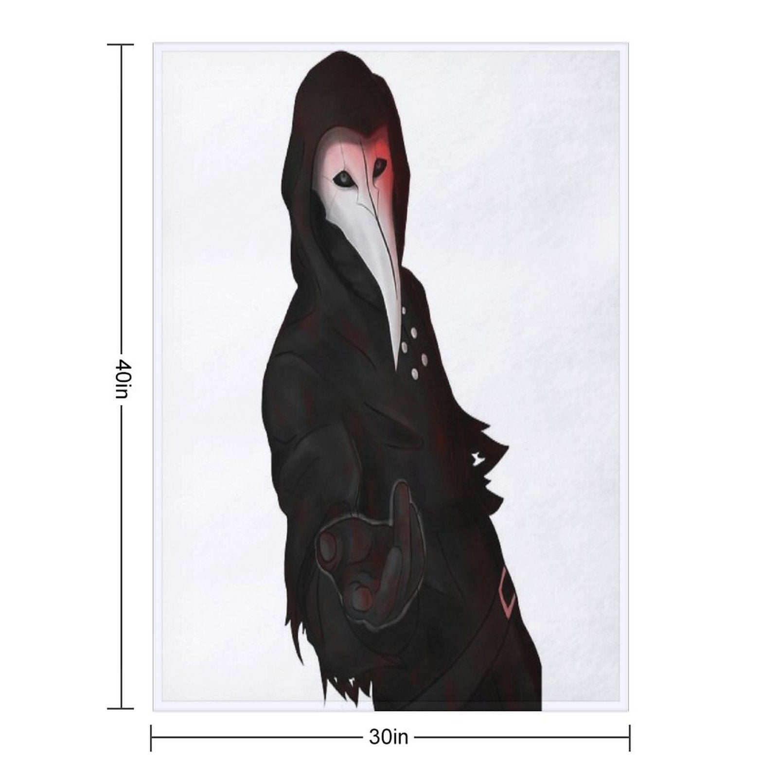 SCP-049 Plague Doctor Versatility Throw Blanket