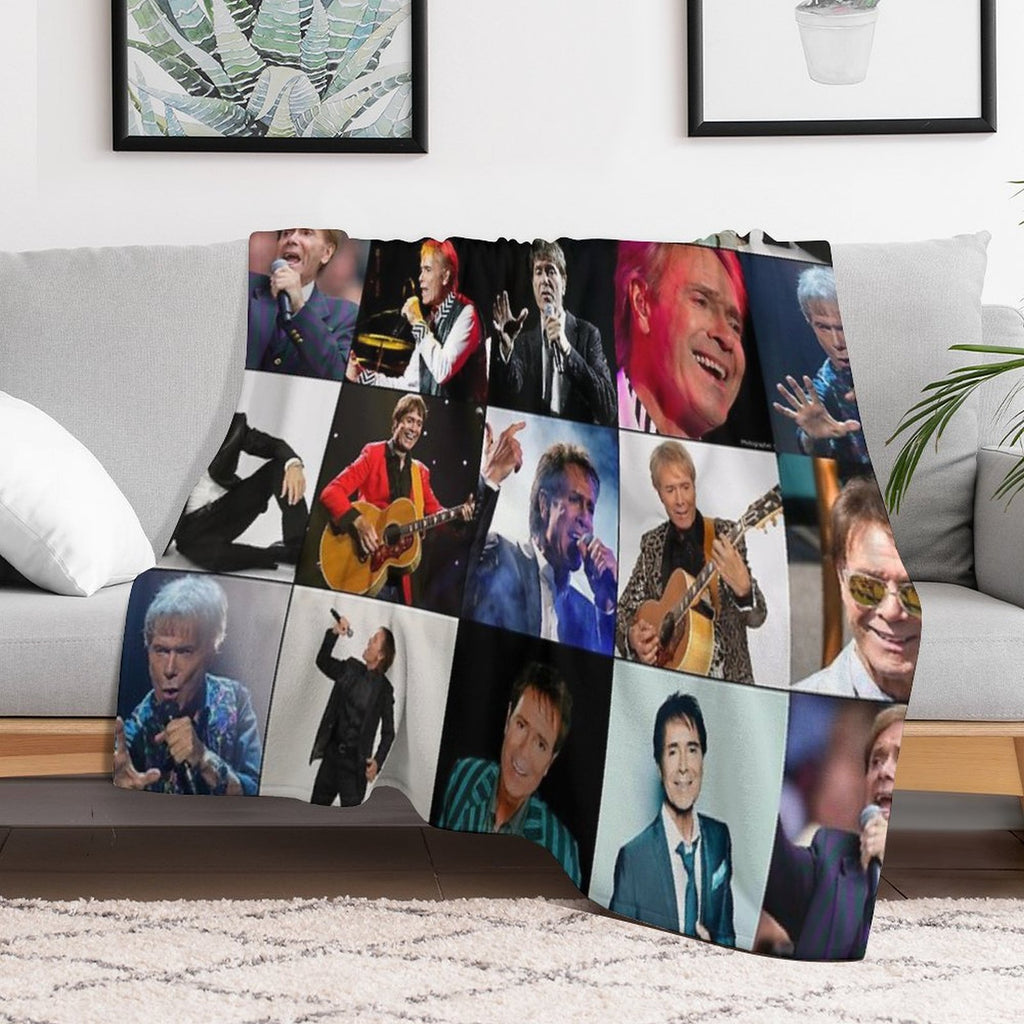 Cliff Richard Photo Collage Comfort Throw Blanket