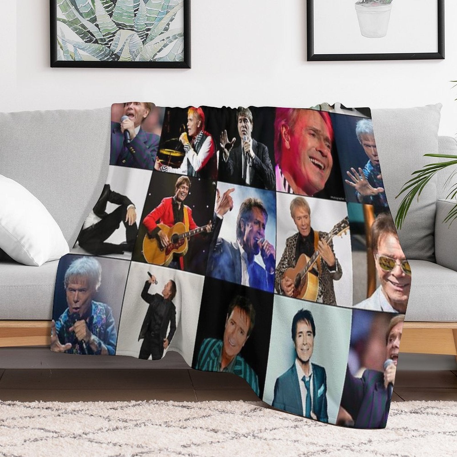 Cliff Richard Photo Collage Comfort Throw Blanket