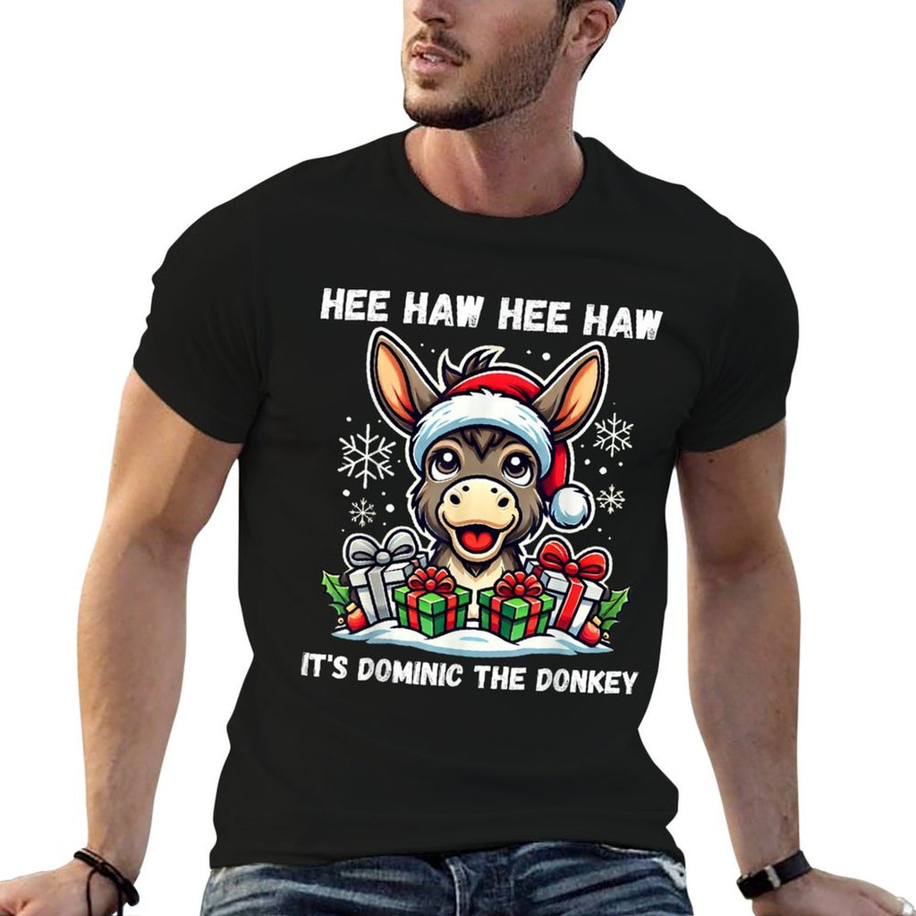 Funny Christmas Italian Christmas Donkey Dominic The Donkey  Wrinkle-resistant T-Shirt