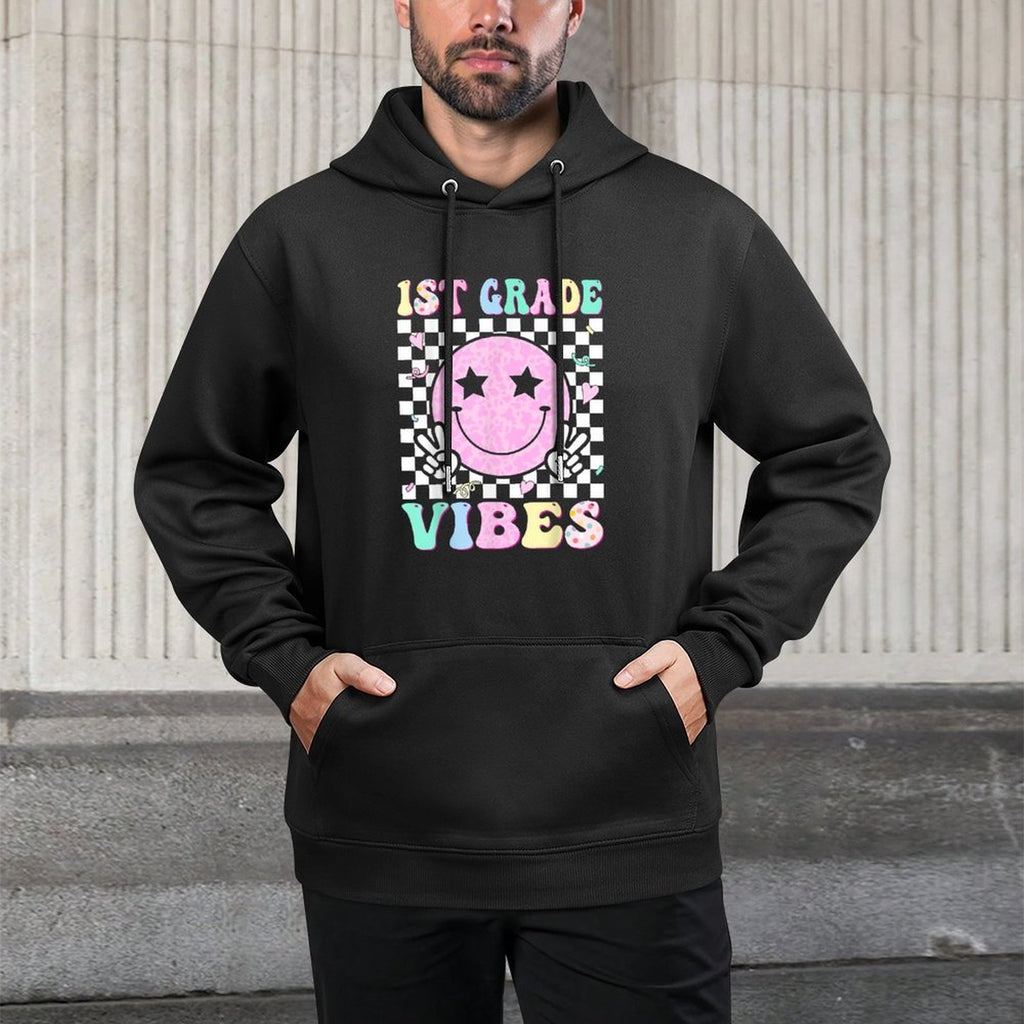 1st Grade Vibes First Day of School 1st Grade First Grade Pilling-Resistant Hoodie