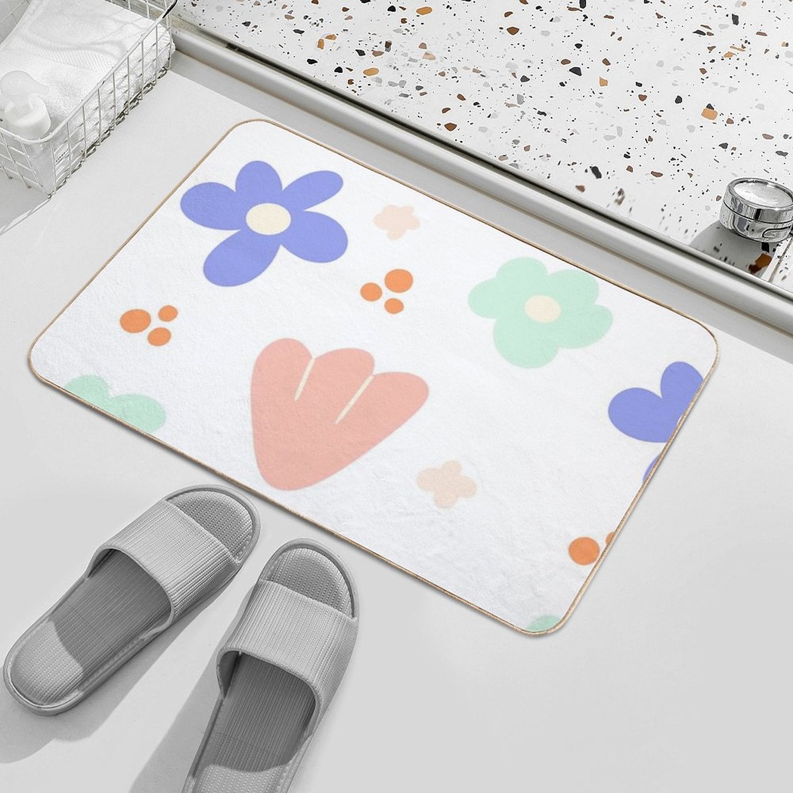 Summer Florals  Toxin-Free Bath Mat