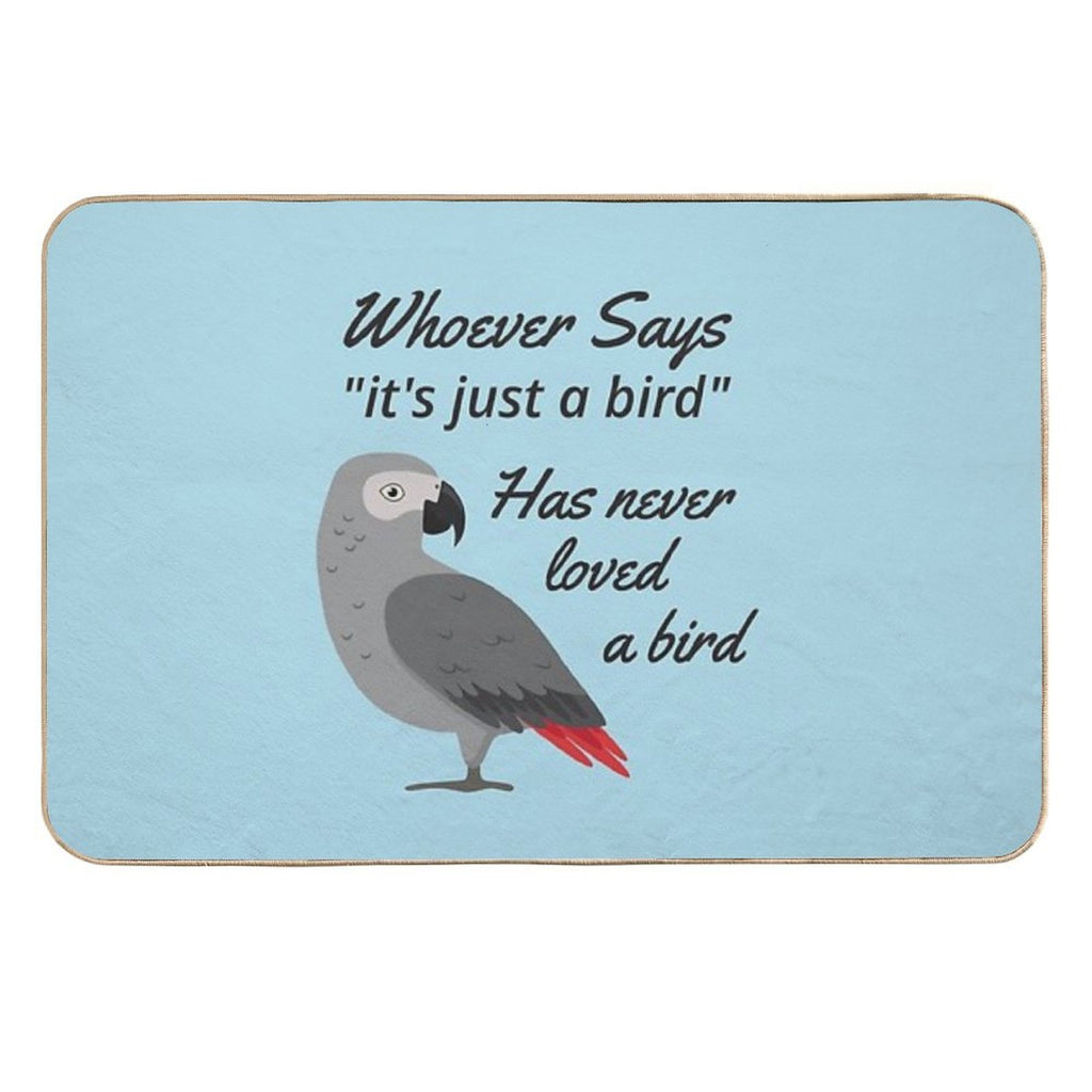 Just A Bird - African Grey Parrot  Non-Slip Bath Mat