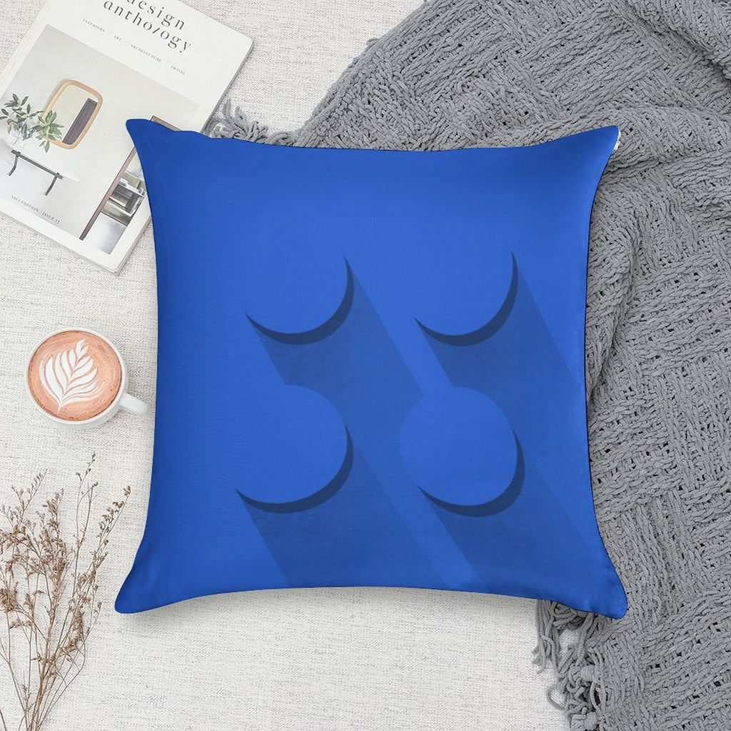 Blue Brick Soft Reinforced Edging Throw Pillow