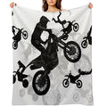 Extreme Stuntmen - Motocross Riders Premium Throw Blanket