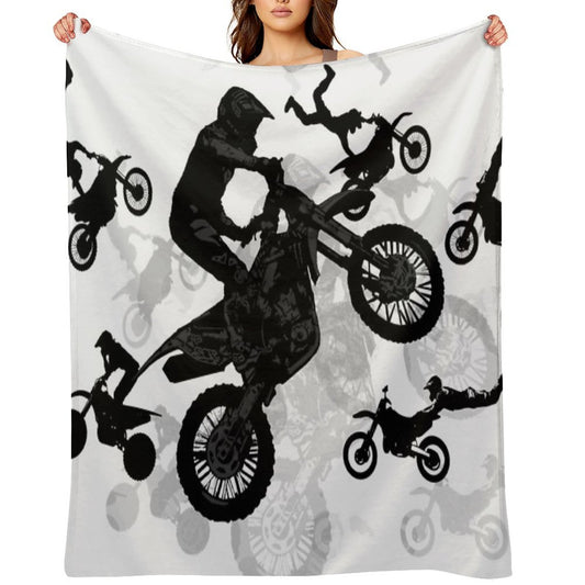 Extreme Stuntmen - Motocross Riders Premium Throw Blanket