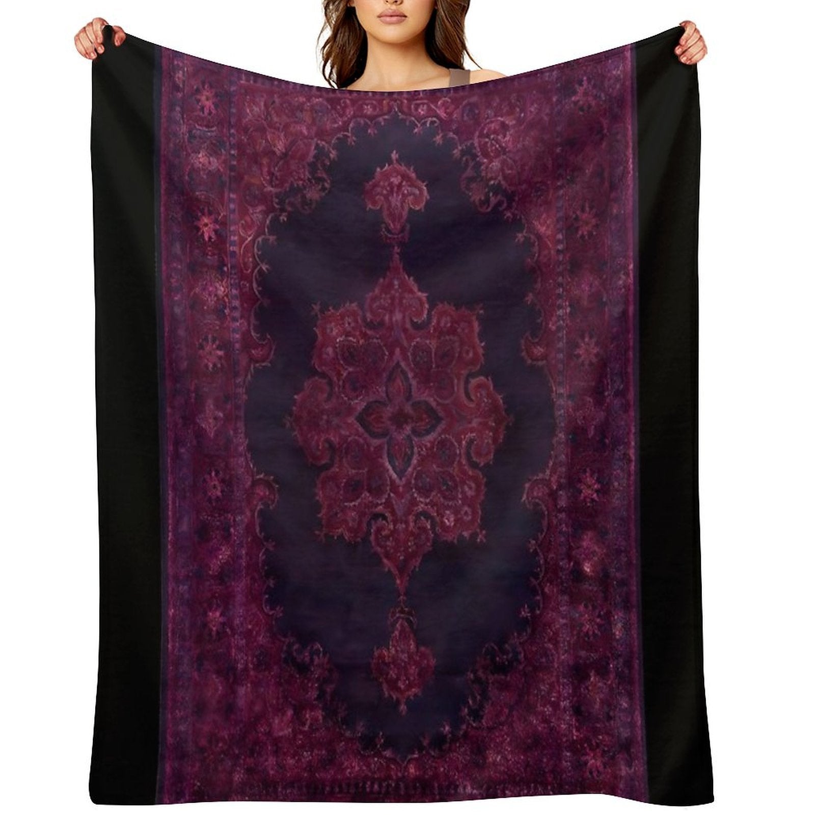 Oriental Rug Comfort Throw Blanket