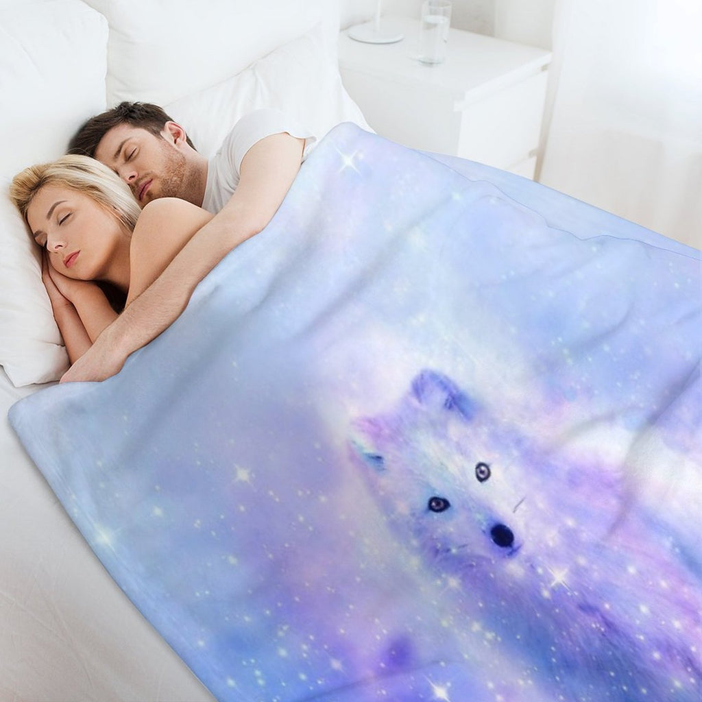 Arctic Iceland Fox Lightweight Throw Blanket
