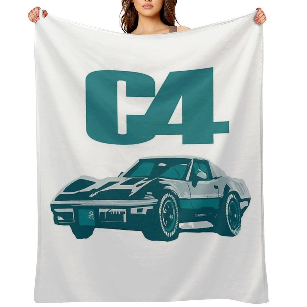 C4 Corvette Design Durable Throw Blanket