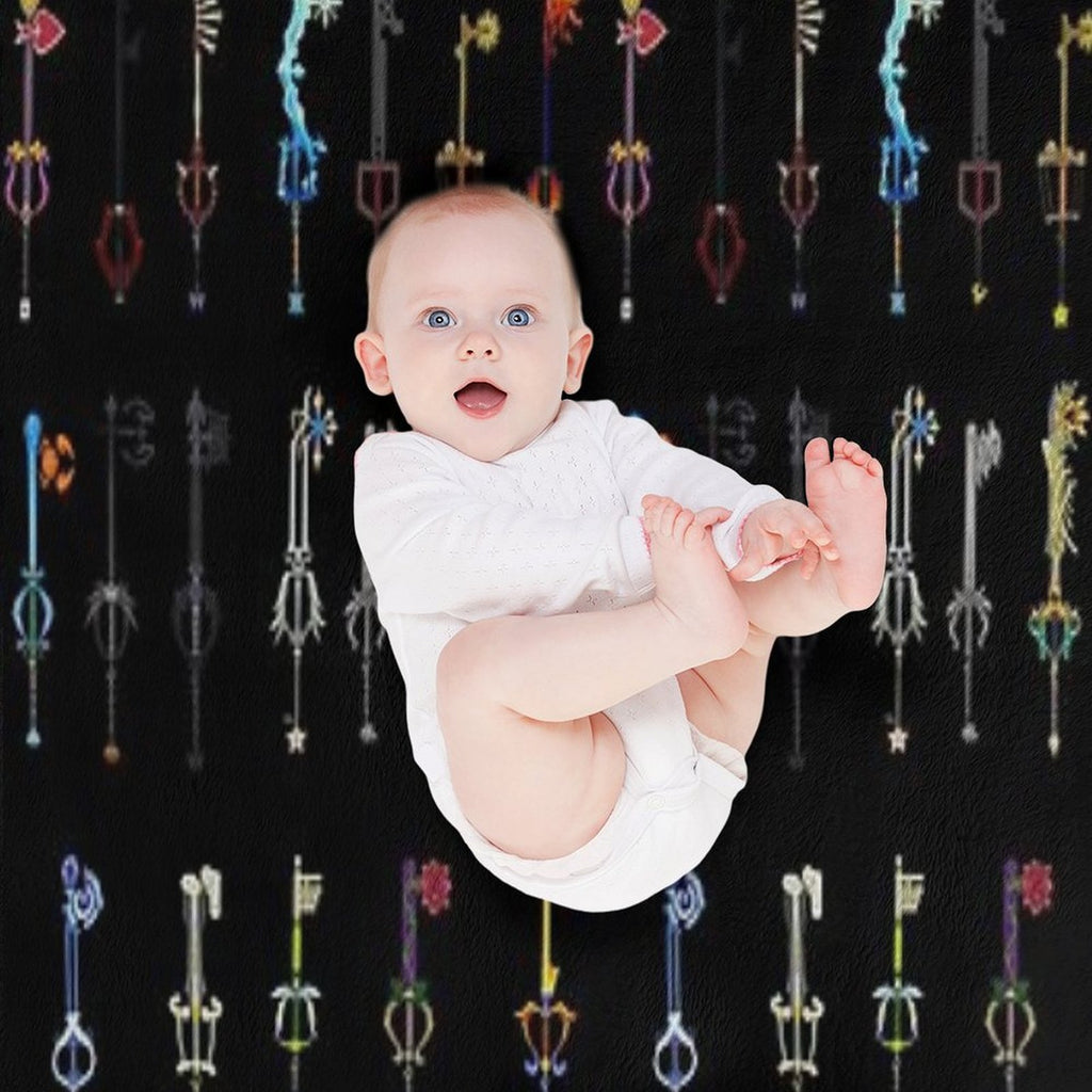 Kingdom Hearts - Keyblades Travel-friendly Throw Blanket