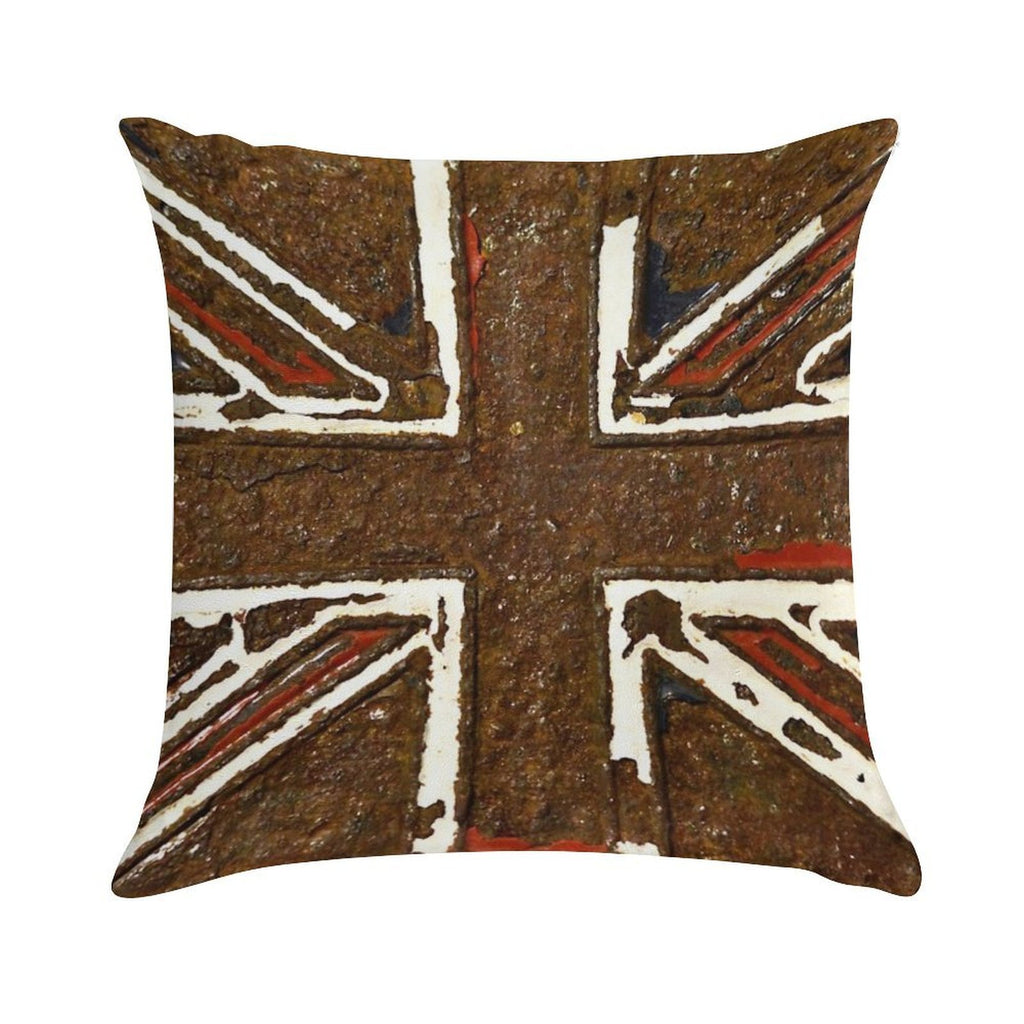 Union Jack The Rusted Soft Ultra-Soft Texture Throw Pillow