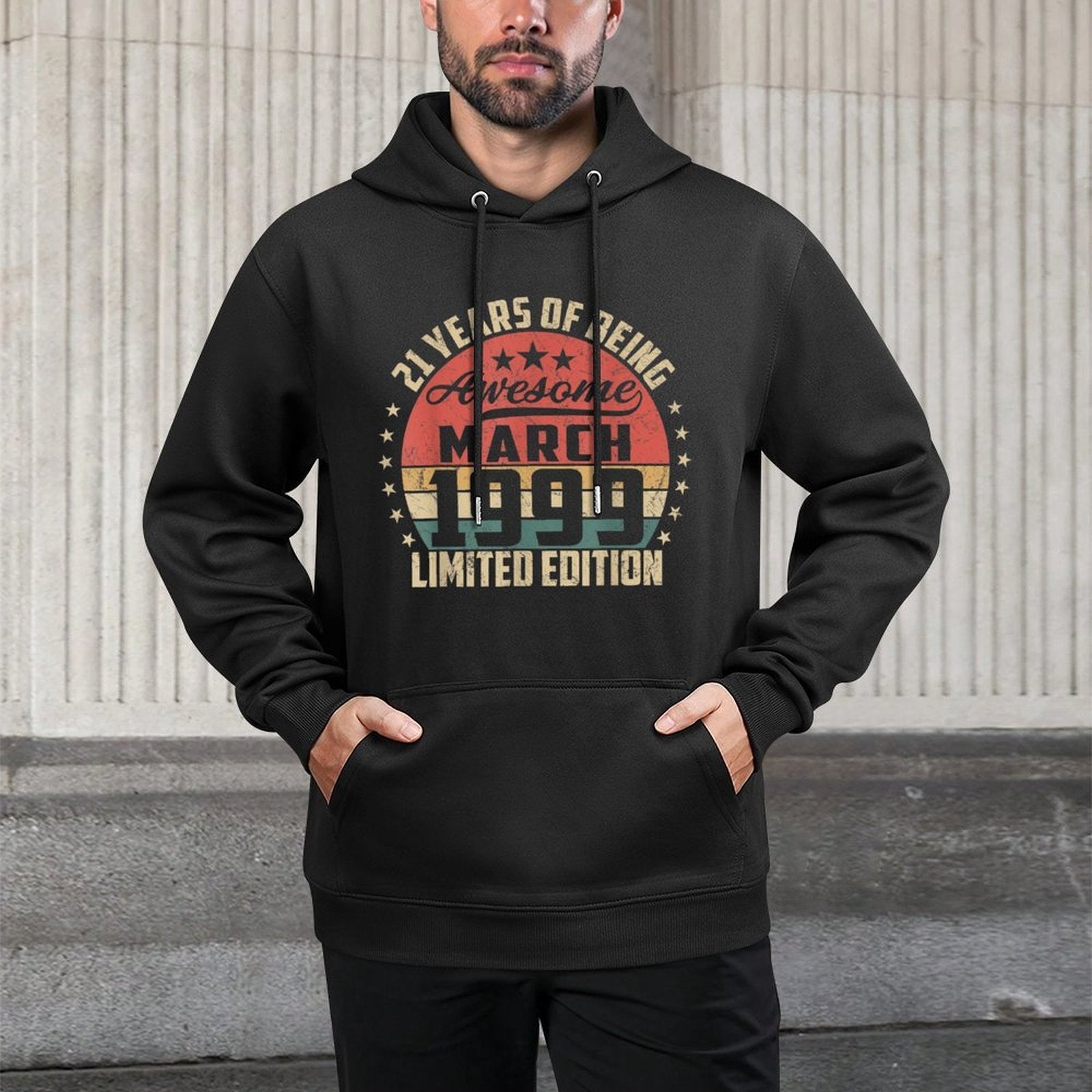 Vintage March 1999 21 Year Old Bday Gifts 21st Birthday Unisex Design Hoodie