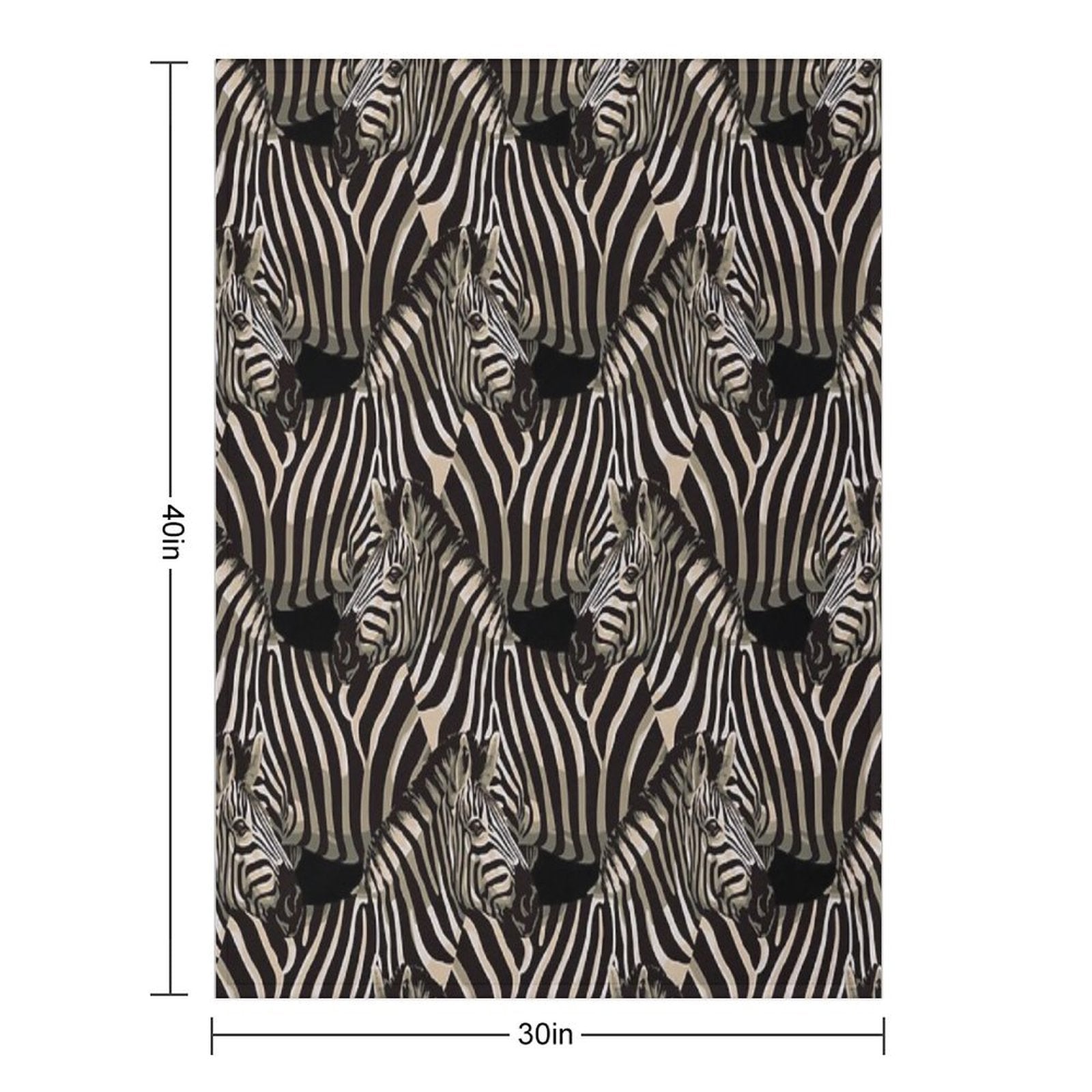 Realistic Rustic Zebra Pattern All-season Throw Blanket