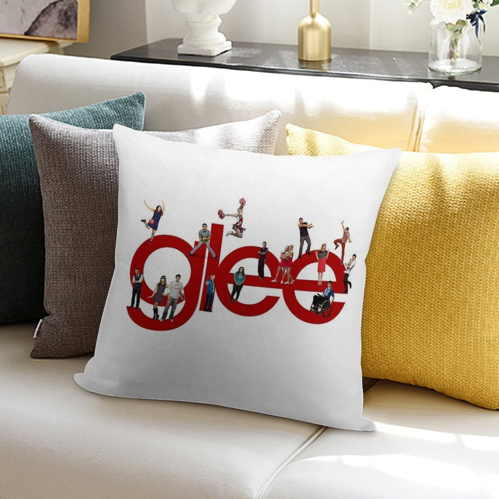 Glee Logo with The Cast Soft Style Accent Throw Pillow