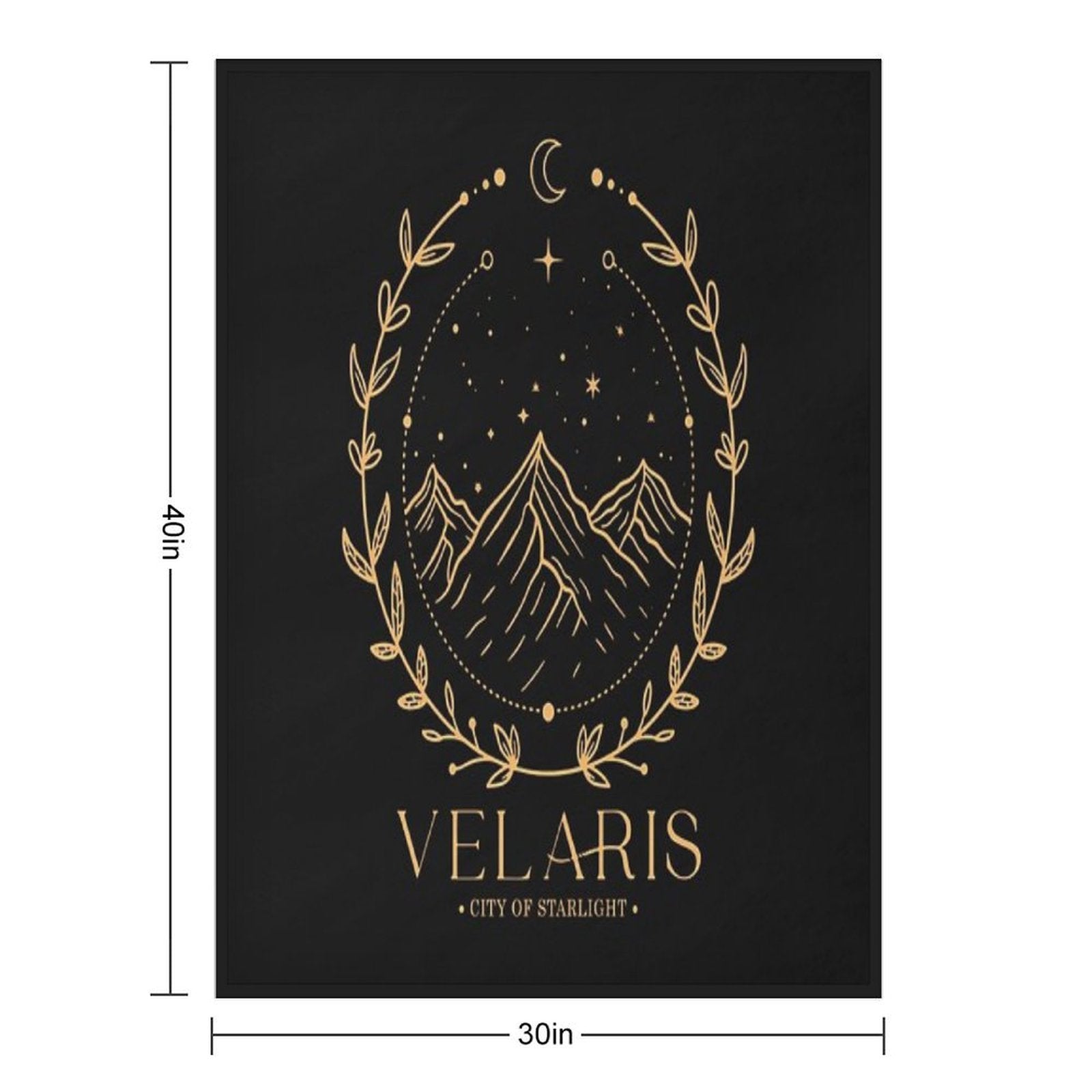 Acotar Velaris City Of Starlight The Night Court Eco-conscious Throw Blanket