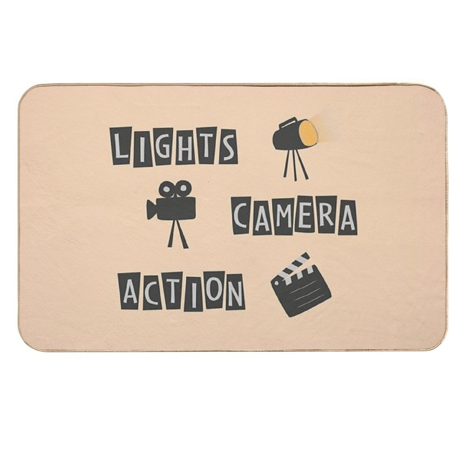 Lights Camera Action! Old Hollywood Movie  Versatile Bath Mat