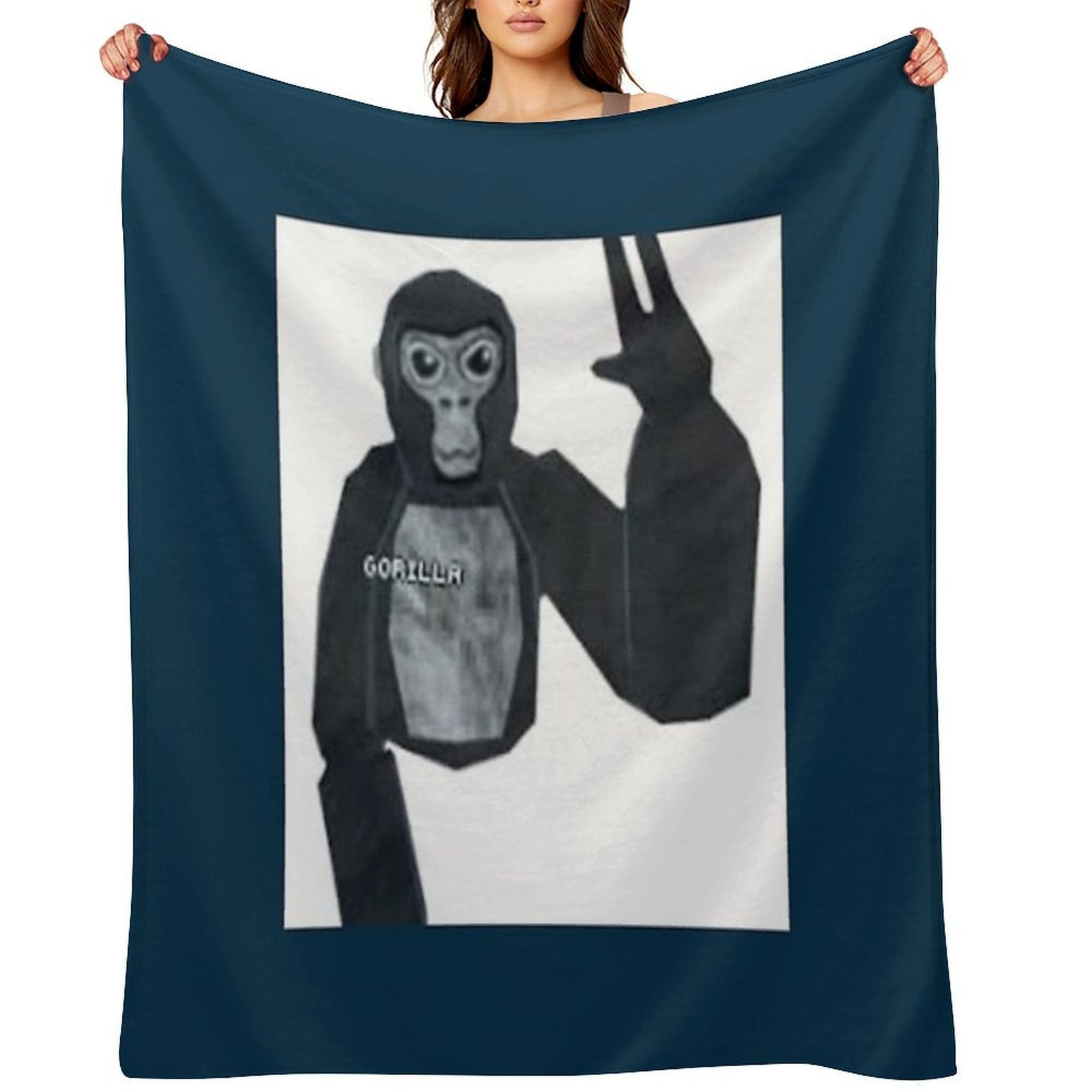 Gorilla Tag Monkey Plush Throw Blanket