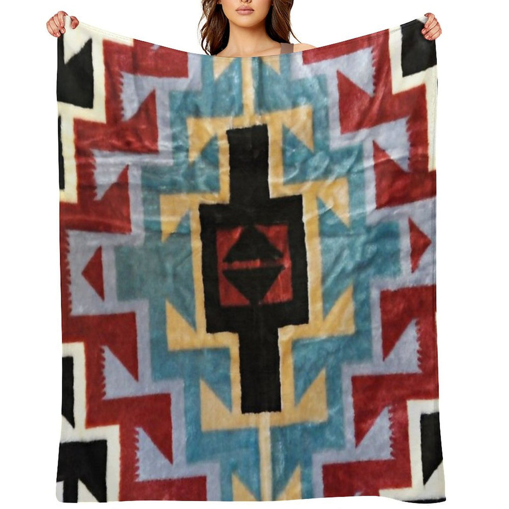 Navajo PATTERNS TRIBAL ETHNIC Gift-ready Throw Blanket